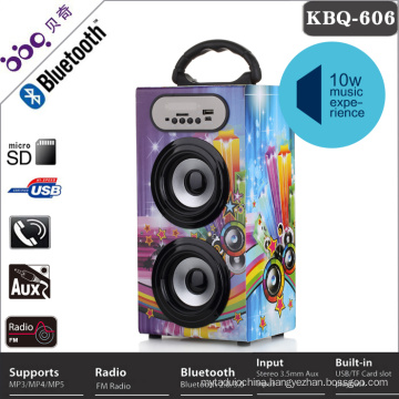 Mini built-in 1200mAh lithium battery dj bass speaker